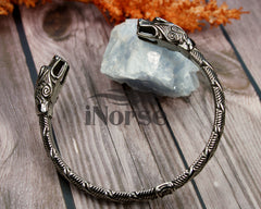 Viking Dragon Armring | Norse Jewelry | Viking Bracelet | Norse Torc | Dragon Wristband | Viking Bangle Bracelet | Viking Jewelry