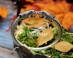 Odin's Wolves Viking Bracelet | Fenrir Armring | Norse Jewelry | Viking Torc | Nordic Wristband | Norse Bracelet | Gothic | Viking Jewelry