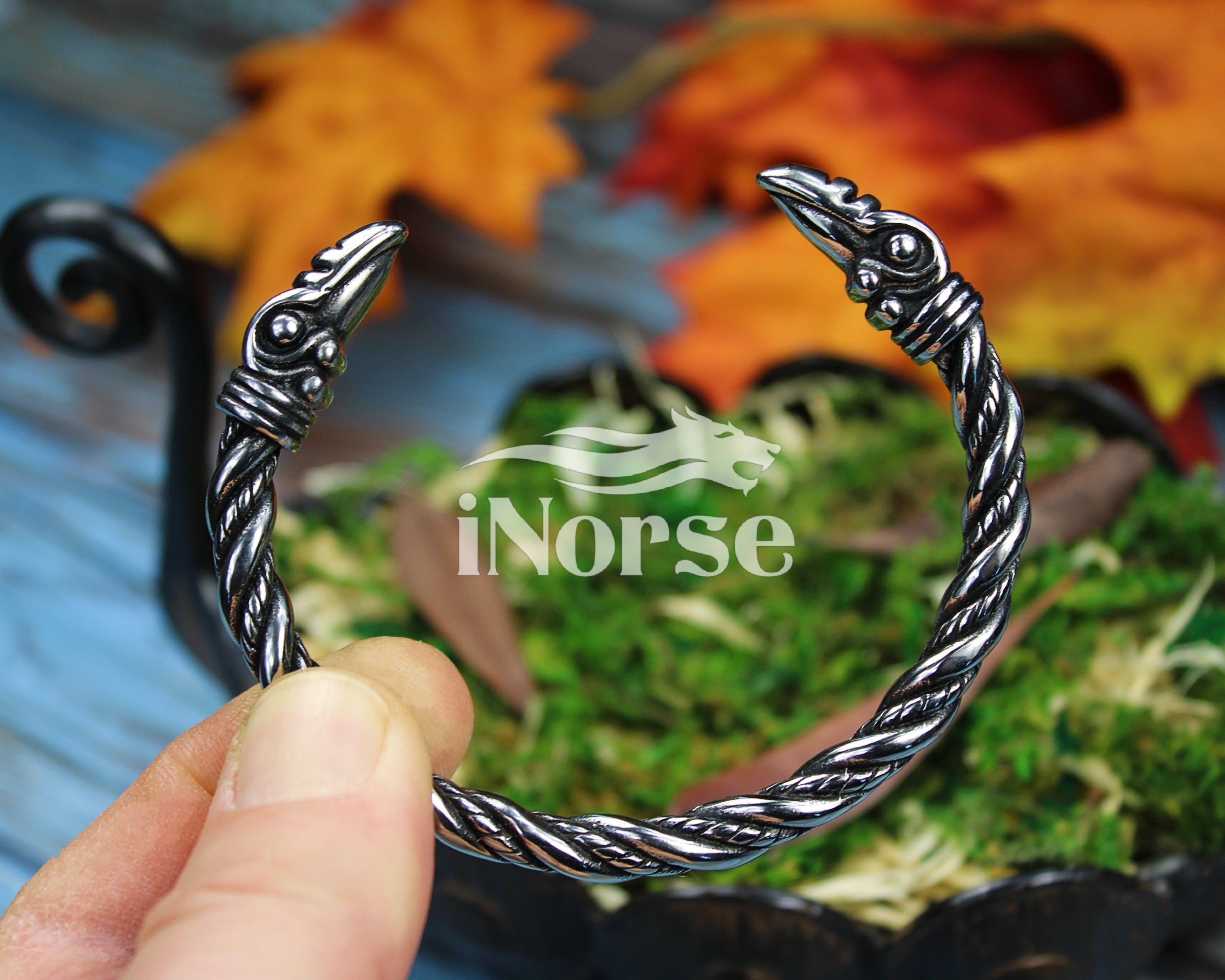 Torc Arm Rings Odin's Ravens Viking Bracelet | Norse Torc | Viking Arm Ring | Odin Oa ...