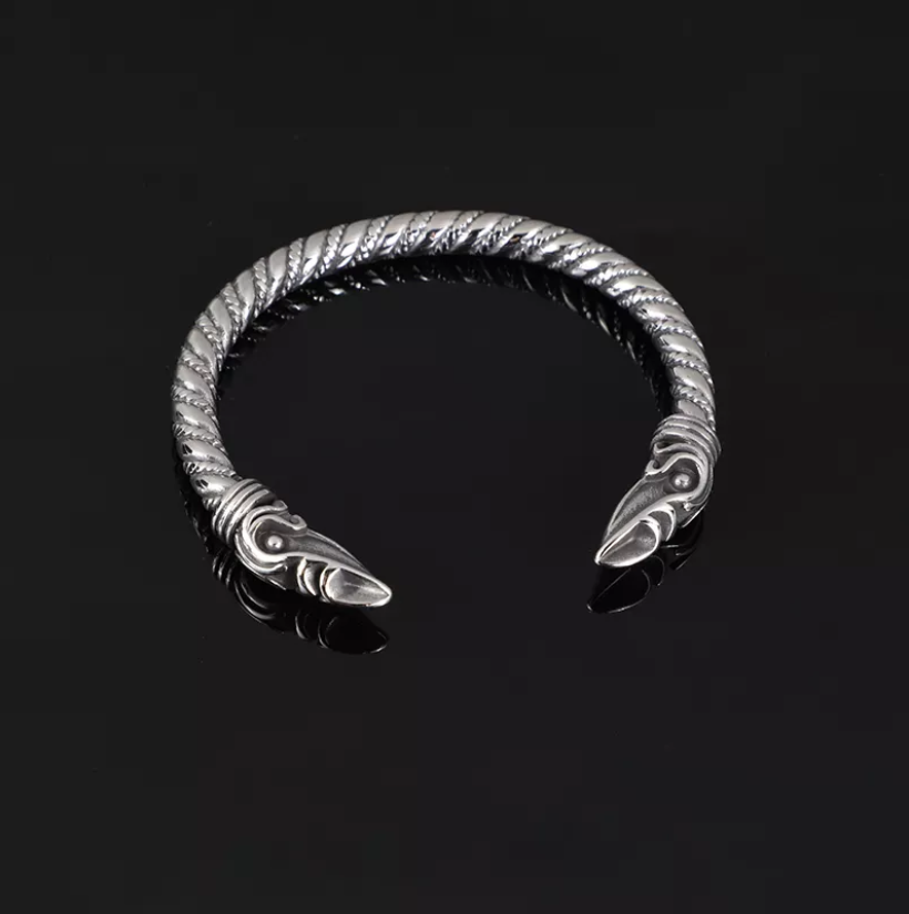 Ravens Viking Bracelet | Odin Oath Ring | Norse Jewelry | Viking Arm Ring | Nordic Torc | Nordic Wristband | Raven Bangle | Viking Jewelry