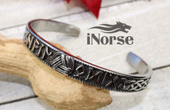Rune Viking Bracelet | Valknut Bangle | Norse Jewelry | Viking Torque | Valknut Bracelet | Rune Armring | Viking Bangle | Futhark Runes | Norse Bracelet | Viking Jewelry