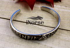 Rune Viking Bracelet | Valknut Bangle | Norse Jewelry | Viking Torque | Valknut Bracelet | Rune Armring | Viking Bangle | Futhark Runes | Norse Bracelet | Viking Jewelry