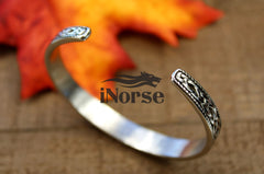 Rune Viking Bracelet | Valknut Bangle | Norse Jewelry | Viking Torque | Valknut Bracelet | Rune Armring | Viking Bangle | Futhark Runes | Norse Bracelet | Viking Jewelry