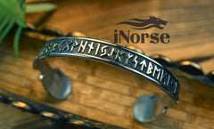 Runes Viking Bracelet | Norse Jewelry | Viking Bangle | Rune Armring | Norse Torque | Nordic Wristband | Viking Torc | Futhark Armband | Viking Jewelry
