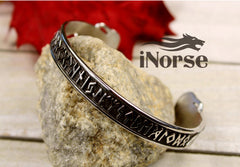 Runes Viking Bracelet | Norse Jewelry | Viking Bangle | Rune Armring | Norse Torque | Nordic Wristband | Viking Torc | Futhark Armband | Viking Jewelry