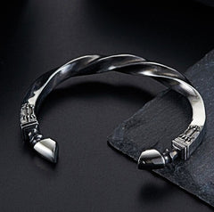 Odin's Warhorse Viking Bracelet - Sleipnir | Norse Jewelry | Viking Bangle | Odin Oath Ring | Norse Arm Ring | Nordic Torc | Viking Jewelry