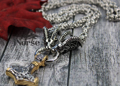 Thor's Goats Viking Necklace | Norse Jewelry | Tanngrisnir & Tanngnjóstr | Thor Necklace | Viking Pendant | Norse Necklace | Viking Jewelry