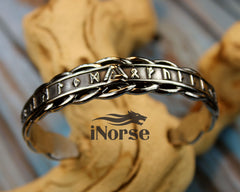 Valknut Viking Bracelet | Norse Jewelry | Viking Armring | Rune Bracelet | Viking Bangle | Futhark Runes | Norse Bracelet | Viking Jewelry