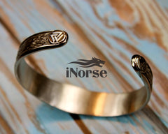 Vegvisir Viking Bracelet | Norse Jewelry | Viking Armring | Rune Bracelet | Norse Wayfinder | Futhark Runes | Norse Compass | Viking Jewelry