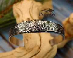 Vegvisir Viking Bracelet | Norse Jewelry | Viking Armring | Rune Bracelet | Norse Wayfinder | Futhark Runes | Norse Compass | Viking Jewelry