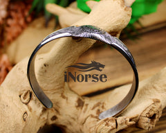 Vegvisir Viking Bracelet | Norse Jewelry | Viking Armring | Rune Bracelet | Norse Wayfinder | Futhark Runes | Norse Compass | Viking Jewelry
