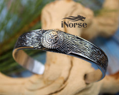 Vegvisir Viking Bracelet | Norse Jewelry | Viking Armring | Rune Bracelet | Norse Wayfinder | Futhark Runes | Norse Compass | Viking Jewelry