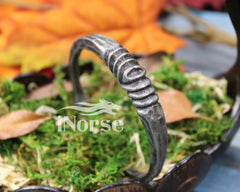 Viking Bangle Bracelet | Swedish Design | Norse Jewelry | Nordic Armring | Viking Wristband | Norse Bracelet | Gothic Torc | Viking Jewelry