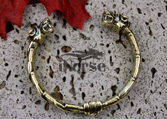 Odin's Wolves Viking Bracelet | Fenrir Wolf Bangle | Viking Armring | Norse Jewelry | Odin Oath Ring | Norse Torc | Gothic | Viking Jewelry